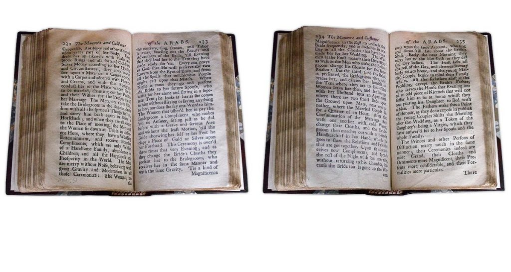 A replacement facsimile text page, front (left hand image) and rear/verso (right hand image)