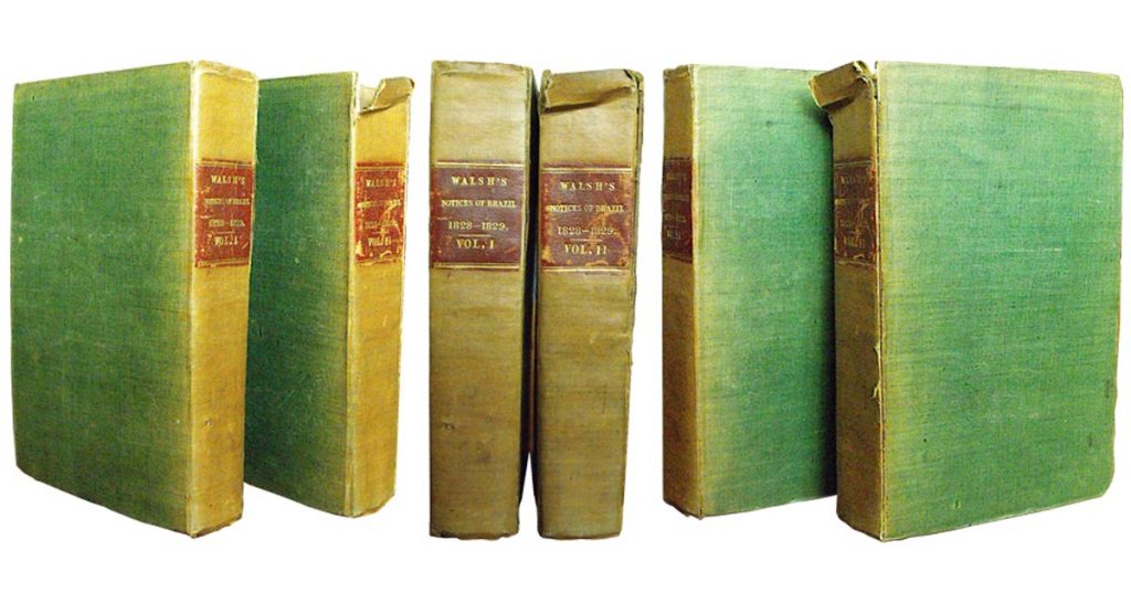 Both of these volumes were torn and frayed at the tops of their spines and the front hinge of Volume 2 was split.